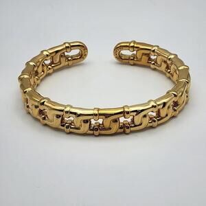Joan Rivers Gold Tone Link Chain Cuff Bracelet